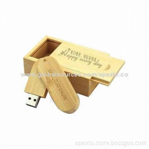 Wood USB Flash Drives with Wood Package, Up to 64GB Capacity, Supports Plug-and-play Function